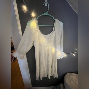 Hollister White Long Sleeve Dress